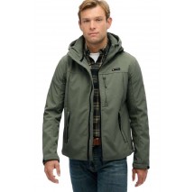 SUPERDRY D1 SDSW HOODED SOFT SHELL TREKKER JKT ΜΠΟΥΦΑΝ ΑΝΔΡΙΚΟ OLIVE