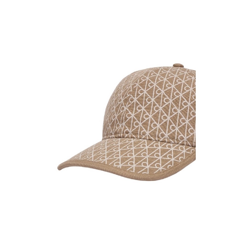 CALVIN KLEIN EMBLEM PRINT LEATHER PATCH CAP ΚΑΠΕΛΟ ΓΥΝΑΙΚΕΙΟ TAUPE