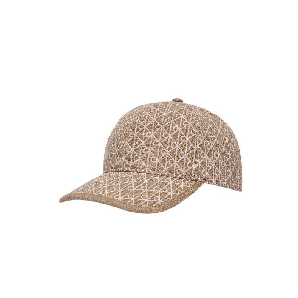 CALVIN KLEIN EMBLEM PRINT LEATHER PATCH CAP ΚΑΠΕΛΟ ΓΥΝΑΙΚΕΙΟ TAUPE
