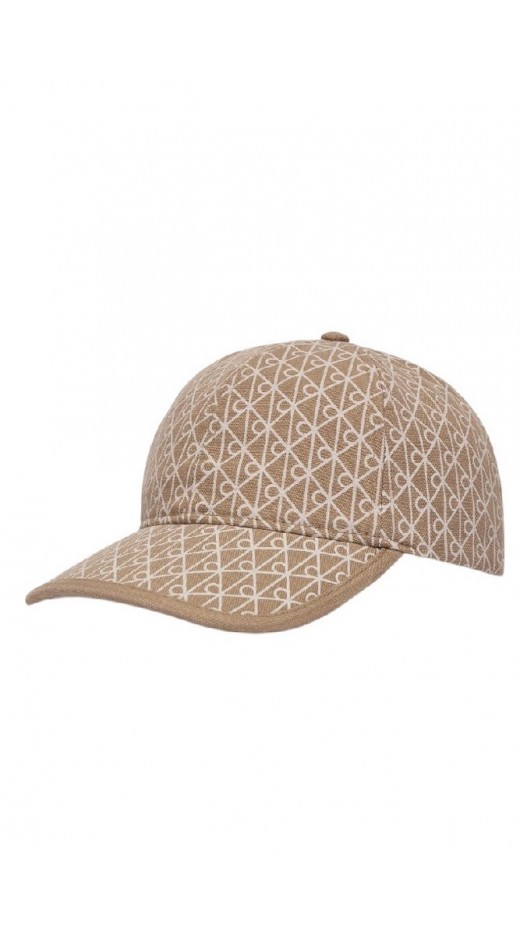 CALVIN KLEIN EMBLEM PRINT LEATHER PATCH CAP ΚΑΠΕΛΟ ΓΥΝΑΙΚΕΙΟ TAUPE