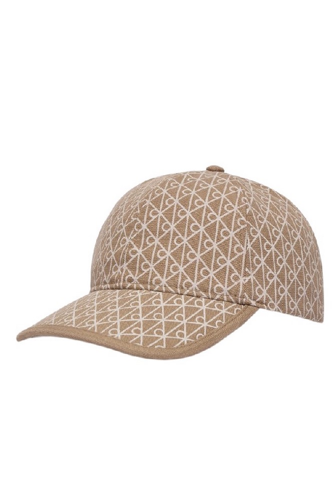 CALVIN KLEIN EMBLEM PRINT LEATHER PATCH CAP ΚΑΠΕΛΟ ΓΥΝΑΙΚΕΙΟ TAUPE