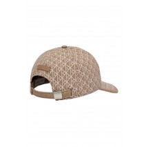 CALVIN KLEIN EMBLEM PRINT LEATHER PATCH CAP ΚΑΠΕΛΟ ΓΥΝΑΙΚΕΙΟ TAUPE