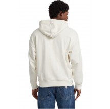 GUESS JEANS OUTLINE HOODIE ΦΟΥΤΕΡ ΜΠΛΟΥΖΑ ΑΝΔΡΙΚΗ OFF WHITE