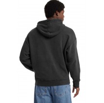 GUESS JEANS OUTLINE HOODIE ΦΟΥΤΕΡ ΜΠΛΟΥΖΑ ΑΝΔΡΙΚΗ DARK GREY