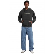 GUESS JEANS OUTLINE HOODIE ΦΟΥΤΕΡ ΜΠΛΟΥΖΑ ΑΝΔΡΙΚΗ DARK GREY