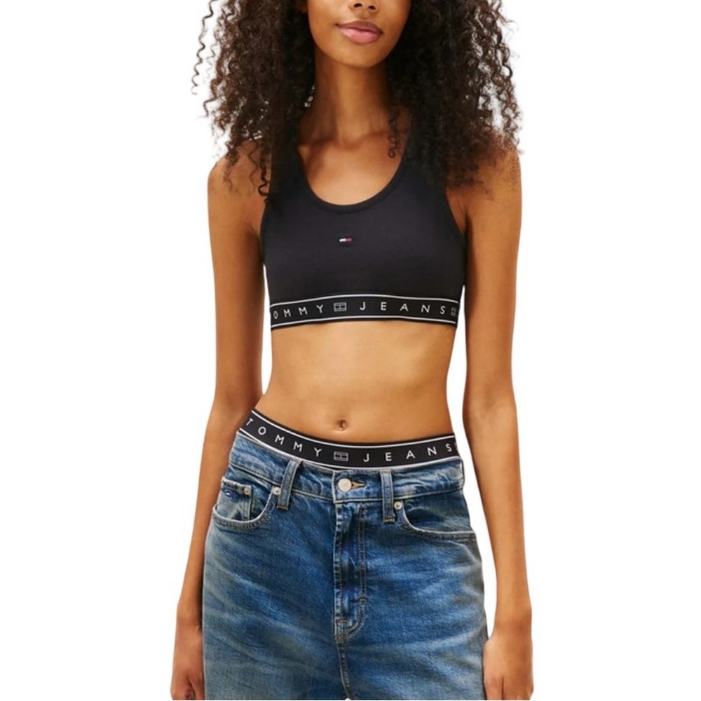 TOMMY JEANS SP CRP TAPE BRA TOP ΤΟΠ ΓΥΝΑΙΚΕΙΟ BLACK