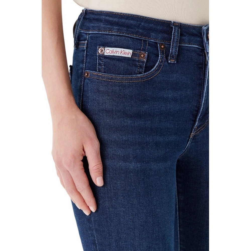 CALVIN KLEIN JEANS MID RISE SKINNY BLUE ORBIT ΠΑΝΤΕΛΟΝΙ ΓΥΝΑΙΚΕΙΟ BLUΕ DENIM