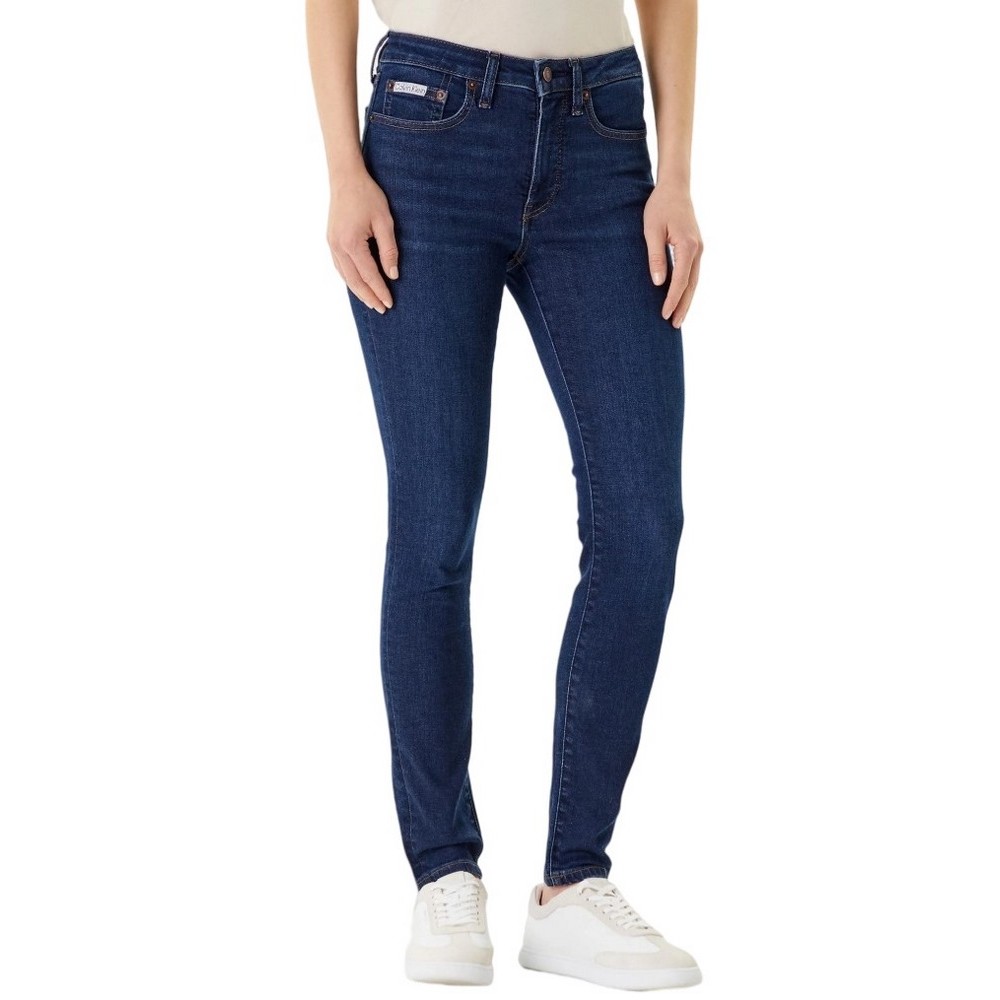 CALVIN KLEIN JEANS MID RISE SKINNY BLUE ORBIT ΠΑΝΤΕΛΟΝΙ ΓΥΝΑΙΚΕΙΟ BLUΕ DENIM