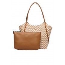 GUESS TESSI 2 IN 1 TOTE ΤΣΑΝΤΑ ΓΥΝΑΙΚΕΙΑ COGNAC