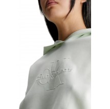 CALVIN KLEIN JEANS EMBOSSED MONOLOGO HOODIE ΜΠΛΟΥΖΑ ΦΟΥΤΕΡ ΓΥΝΑΙΚΕΙΑ LIME