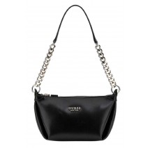 GUESS ECO EVAINE TOP ZIP SHLDR BAG ΤΣΑΝΤΑ ΓΥΝΑΙΚΕΙΑ BLACK