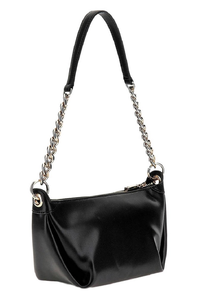 GUESS ECO EVAINE TOP ZIP SHLDR BAG ΤΣΑΝΤΑ ΓΥΝΑΙΚΕΙΑ BLACK