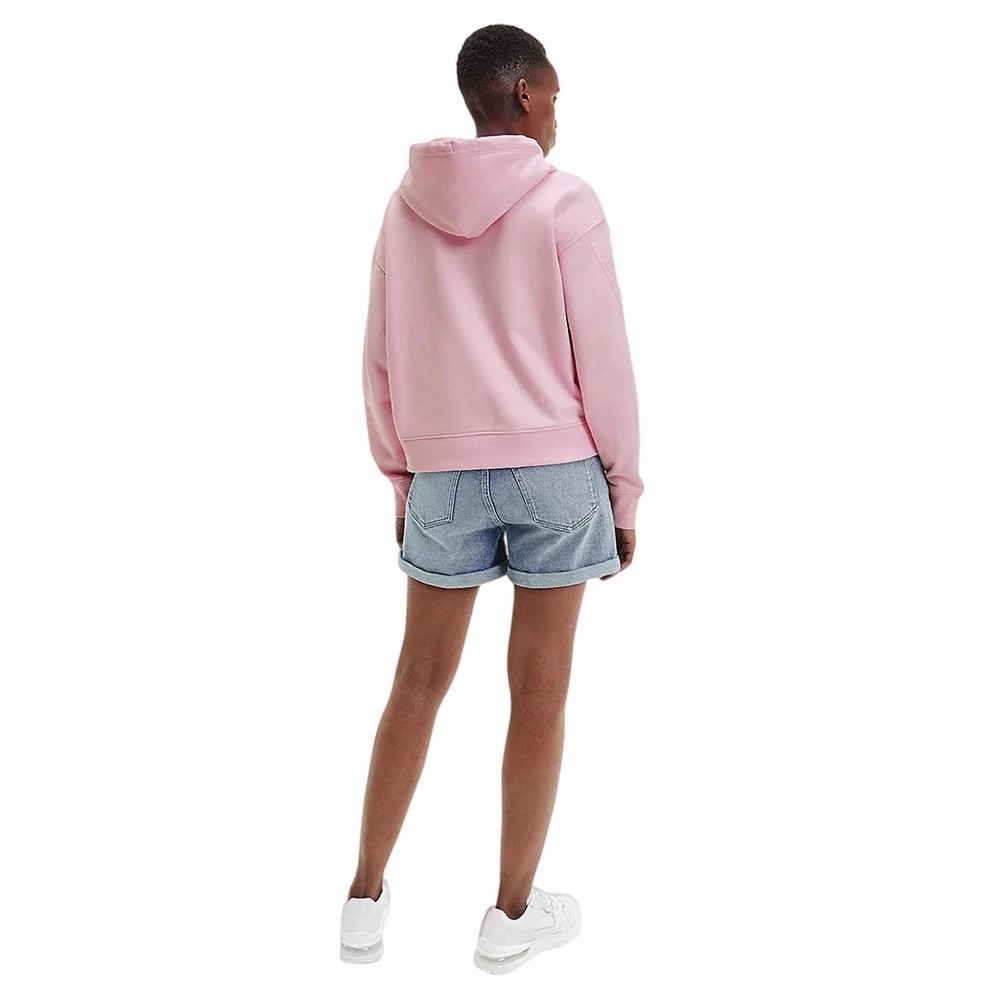 CALVIN KLEIN JEANS STAKED LOGO HOODIE ΦΟΥΤΕΡ ΓΥΝΑΙΚΕΙΟ PINK