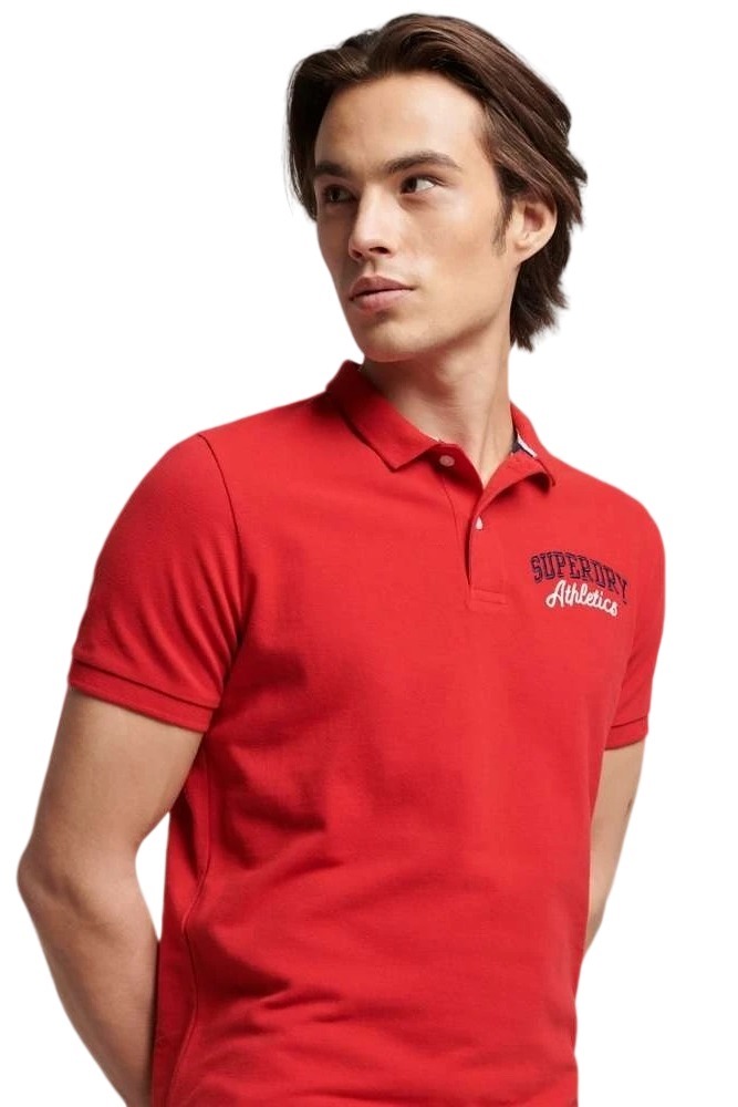 SUPERDRY D1 OVIN VINTAGE SUPERSTATE POLO ΜΠΛΟΥΖΑ ΑΝΔΡΙΚΗ RED