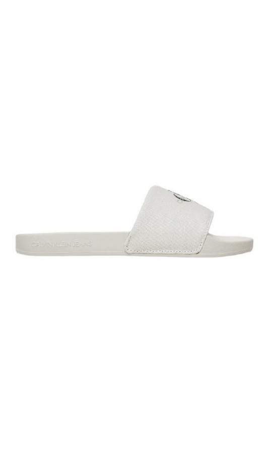 CALVIN KLEIN JEANS SLIDE MONOGRAM ΠΑΝΤΟΦΛΑ ΓΥΝΑΙΚΕΙΑ WHITE/BLACK
