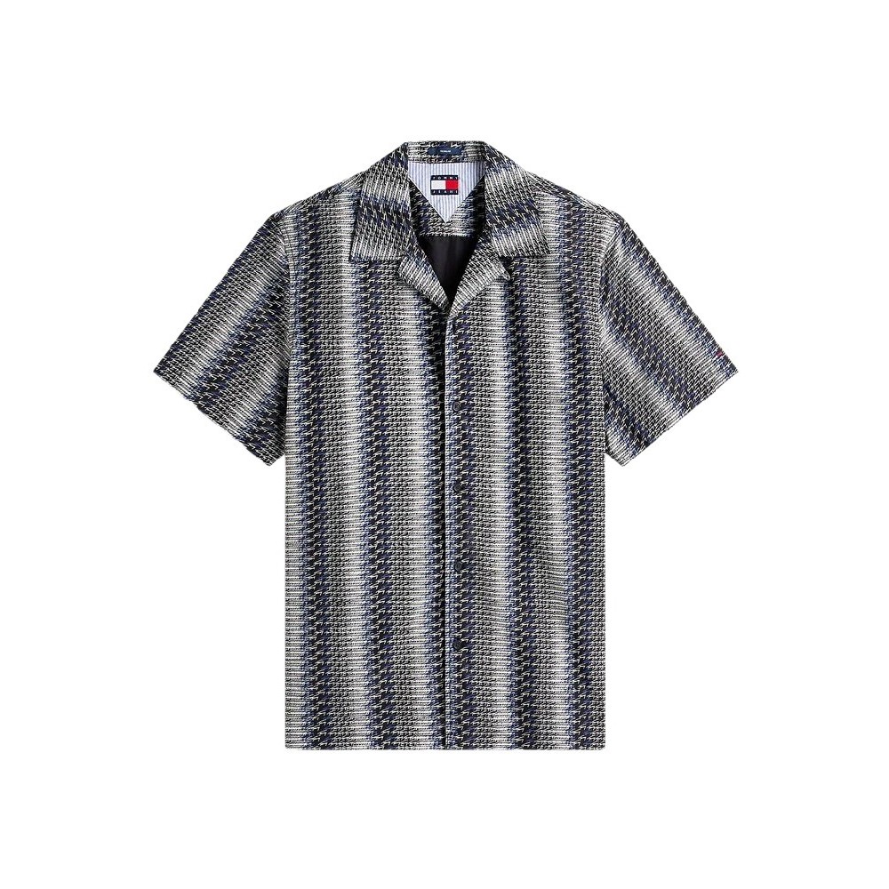 TOMMY JEANS REG AOP CAMP SHIRT EXT ΠΟΥΚΑΜΙΣΟ ΑΝΔΡΙΚΟ BLACK