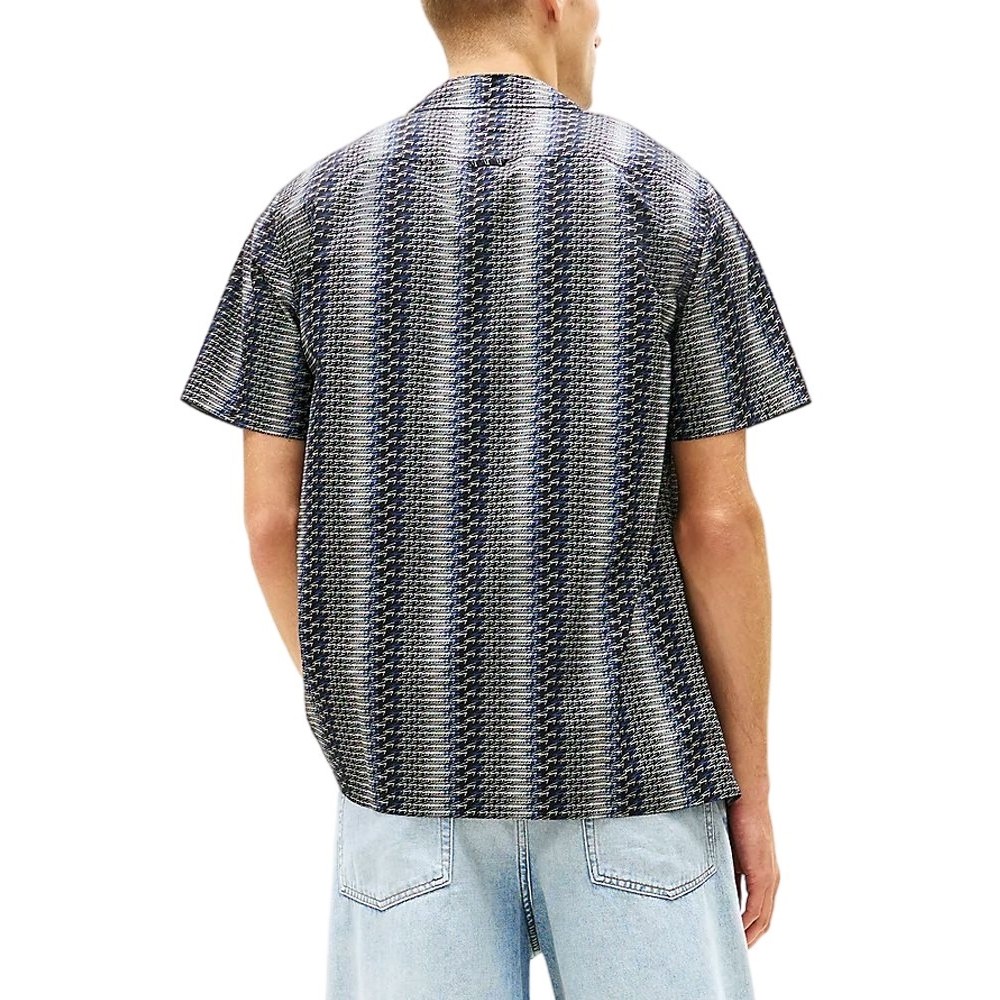 TOMMY JEANS REG AOP CAMP SHIRT EXT ΠΟΥΚΑΜΙΣΟ ΑΝΔΡΙΚΟ BLACK