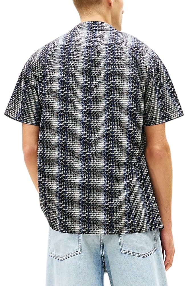 TOMMY JEANS REG AOP CAMP SHIRT EXT ΠΟΥΚΑΜΙΣΟ ΑΝΔΡΙΚΟ BLACK