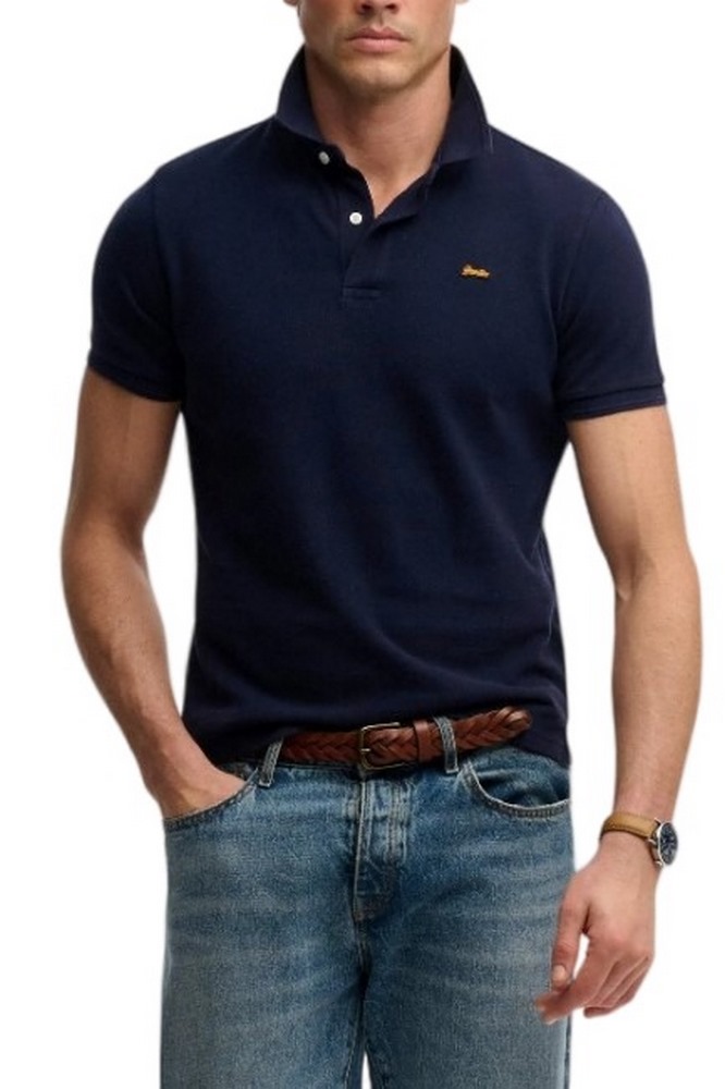 SUPERDRY D1 CLASSIC PIQUE POLO T-SHIRT ΜΠΛΟΥΖΑ ΑΝΔΡΙΚΗ NAVY