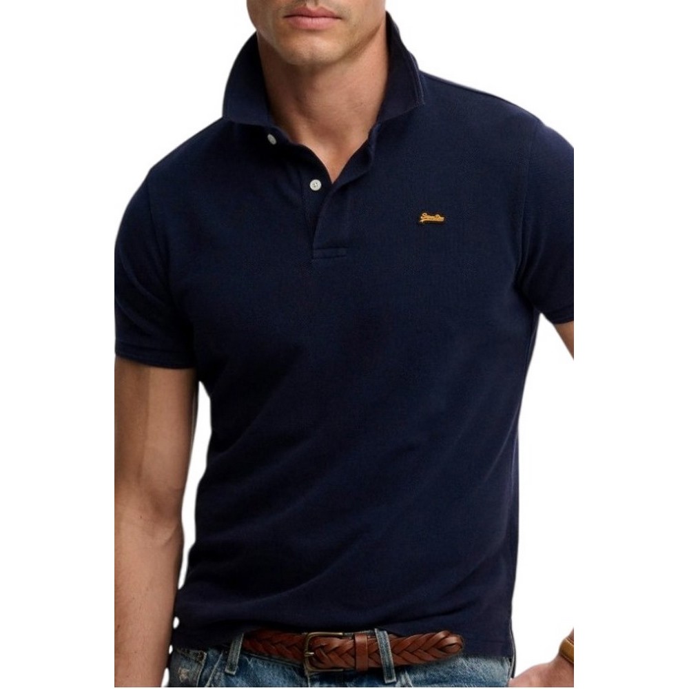 SUPERDRY D1 CLASSIC PIQUE POLO T-SHIRT ΜΠΛΟΥΖΑ ΑΝΔΡΙΚΗ NAVY