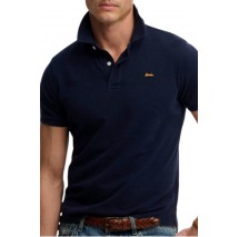 SUPERDRY D1 CLASSIC PIQUE POLO T-SHIRT ΜΠΛΟΥΖΑ ΑΝΔΡΙΚΗ NAVY