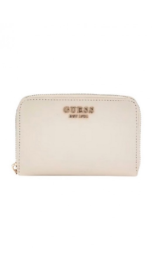 GUESS LAUREL SLG MEDIUM ZIP AROUND ΠΟΡΤΟΦΟΛΙ ΓΥΝΑΙΚΕΙΟ ECRU