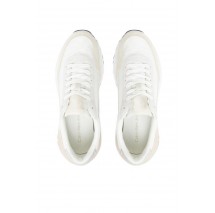 CALVIN KLEIN JEANS HIKE RUNNER MG NYLON PERL ΠΑΠΟΥΤΣΙ ΓΥΝΑΙΚΕΙΟ WHITE SILVER