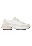 CALVIN KLEIN JEANS HIKE RUNNER MG NYLON PERL ΠΑΠΟΥΤΣΙ ΓΥΝΑΙΚΕΙΟ WHITE SILVER