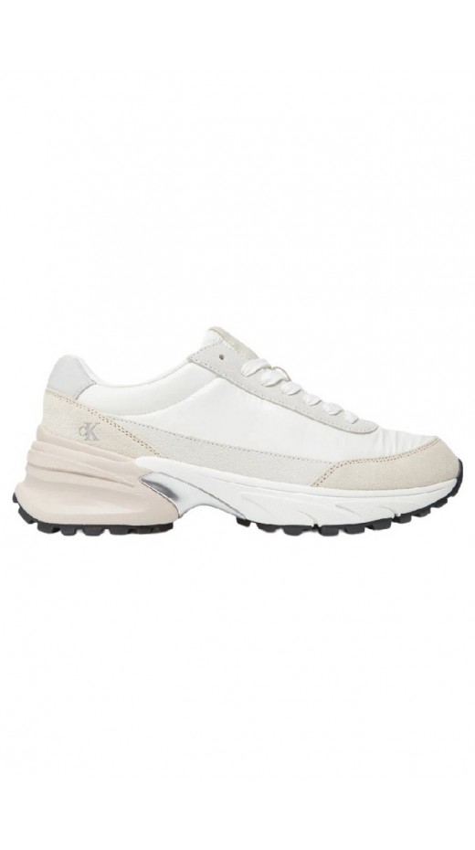 CALVIN KLEIN JEANS HIKE RUNNER MG NYLON PERL ΠΑΠΟΥΤΣΙ ΓΥΝΑΙΚΕΙΟ WHITE SILVER