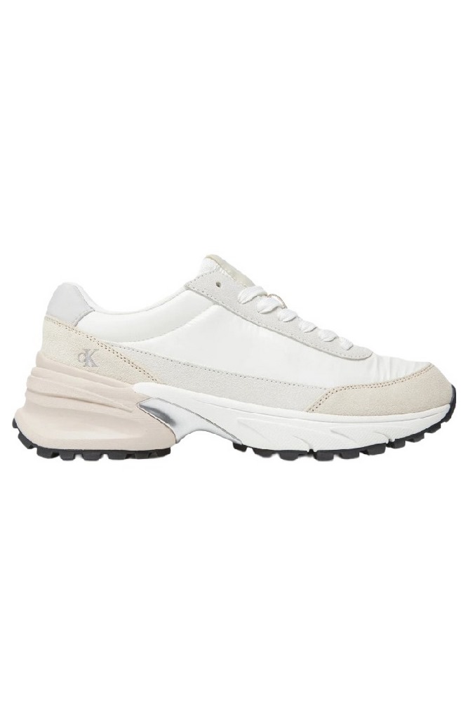 CALVIN KLEIN JEANS HIKE RUNNER MG NYLON PERL ΠΑΠΟΥΤΣΙ ΓΥΝΑΙΚΕΙΟ WHITE SILVER