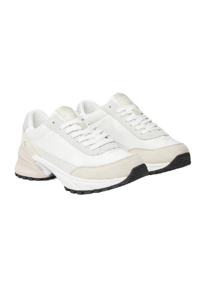 CALVIN KLEIN JEANS HIKE RUNNER MG NYLON PERL ΠΑΠΟΥΤΣΙ ΓΥΝΑΙΚΕΙΟ WHITE SILVER