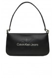 CALVIN KLEIN JEANS SCULPTED SHOULDER ΤΣΑΝΤΑ ΓΥΝΑΙΚΕΙΑ BLACK/WHITE