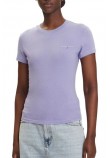 TOMMY JEANS SLIM LINEAR SS TEE EXT T-SHIRT ΜΠΛΟΥΖΑ ΓΥΝΑΙΚΕΙΑ PURPLE