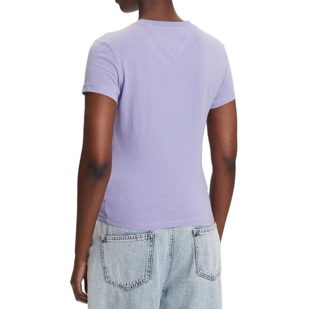 TOMMY JEANS SLIM LINEAR SS TEE EXT T-SHIRT ΜΠΛΟΥΖΑ ΓΥΝΑΙΚΕΙΑ PURPLE