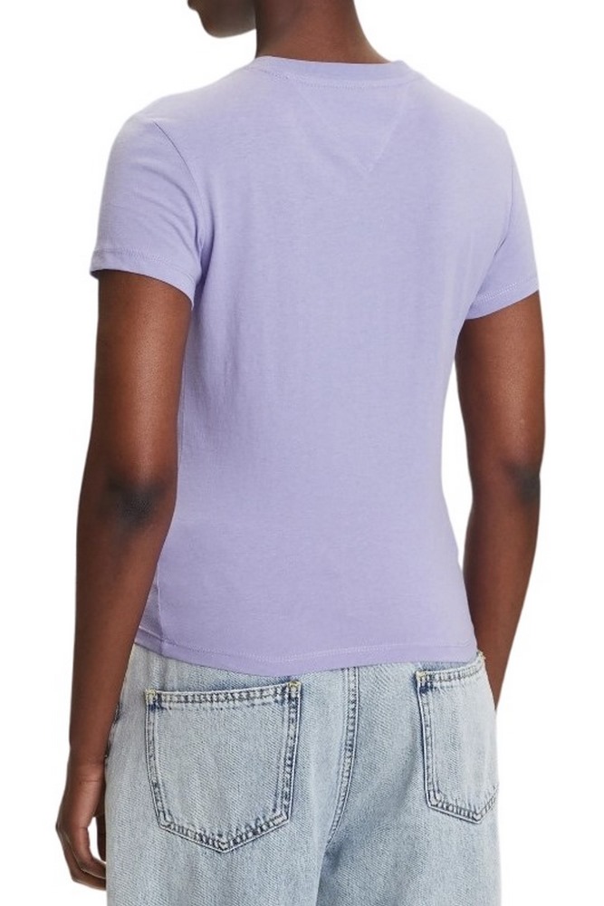 TOMMY JEANS SLIM LINEAR SS TEE EXT T-SHIRT ΜΠΛΟΥΖΑ ΓΥΝΑΙΚΕΙΑ PURPLE