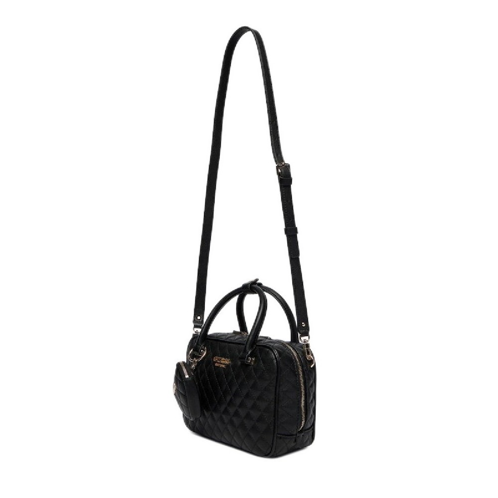 GUESS ATABEY BOX SATCHEL ΤΣΑΝΤΑ ΓΥΝΑΙΚΕΙΑ BLACK