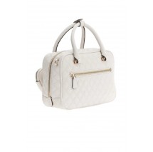 GUESS ATABEY BOX SATCHEL ΤΣΑΝΤΑ ΓΥΝΑΙΚΕΙΑ OFF WHITE