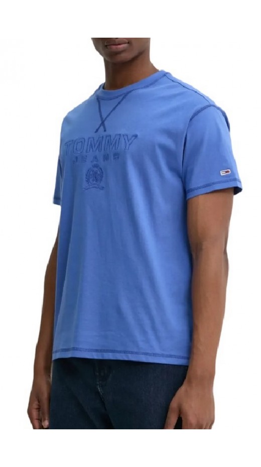 TOMMY JEANS RLX TONAL CREST TEE T-SHIRT ΜΠΛΟΥΖΑ ΑΝΔΡΙΚΗ BLUE