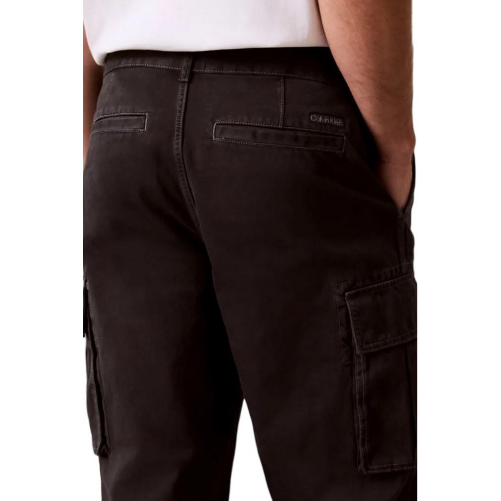 CALVIN KLEIN JEANS BAGGY UTILITY COTTON TWILL CARGO ΠΑΝΤΕΛΟΝΙ ΑΝΔΡΙΚΟ DARK GREY