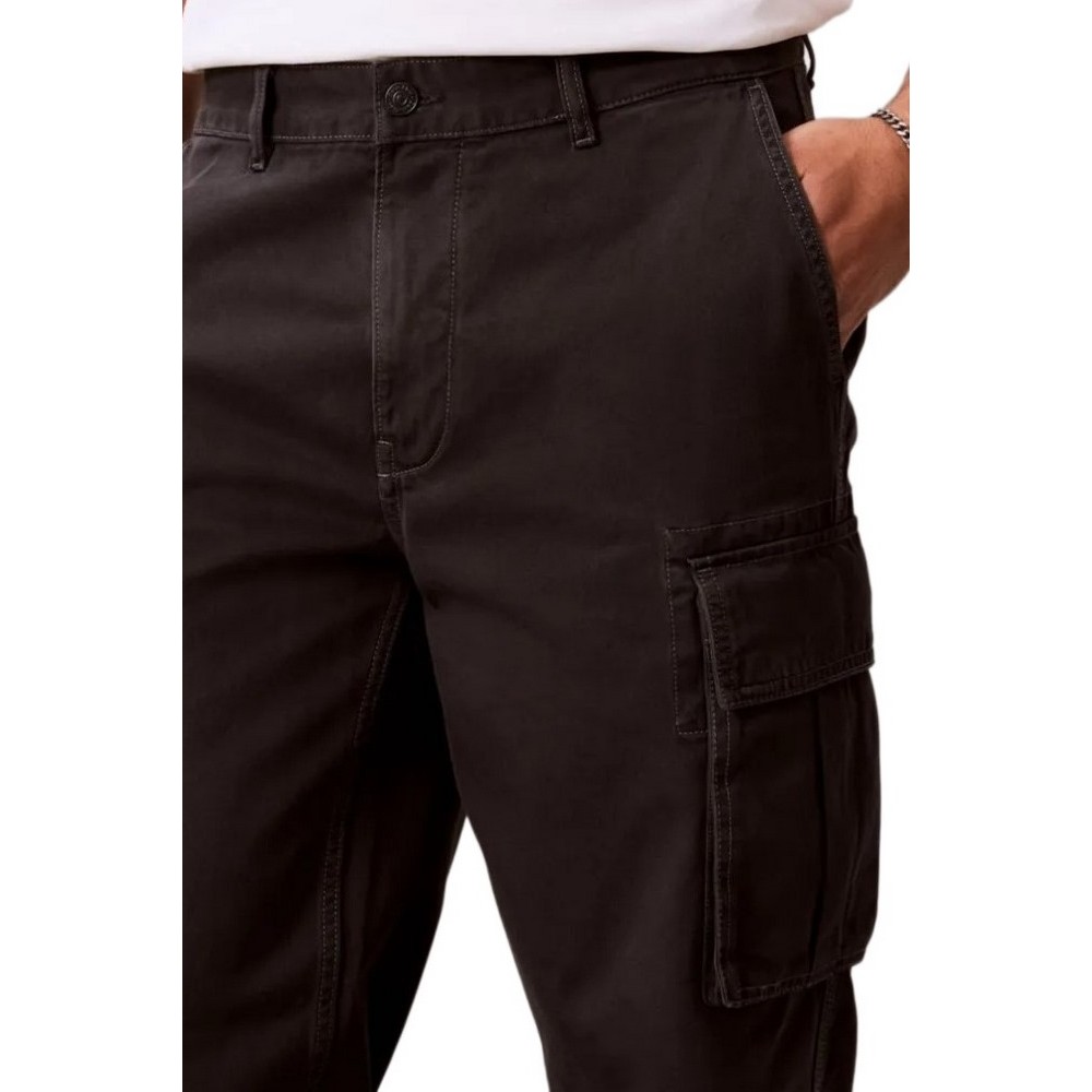 CALVIN KLEIN JEANS BAGGY UTILITY COTTON TWILL CARGO ΠΑΝΤΕΛΟΝΙ ΑΝΔΡΙΚΟ DARK GREY
