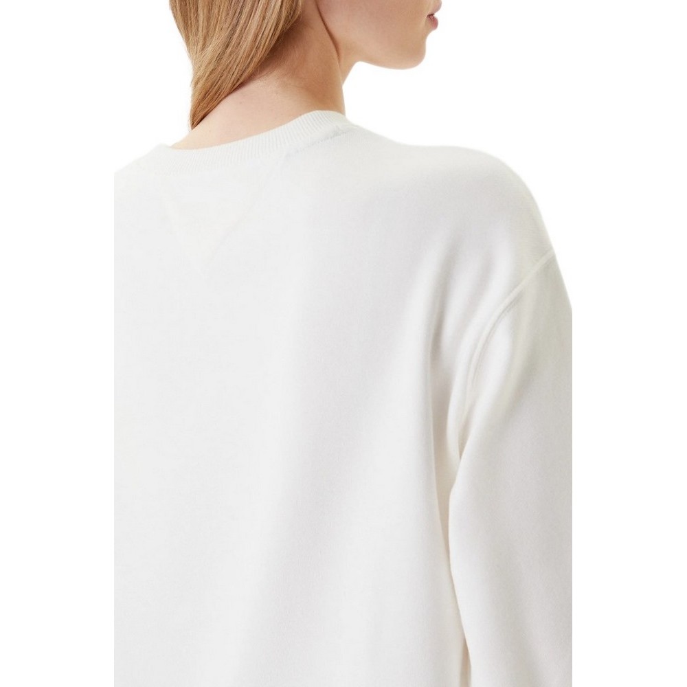 TOMMY JEANS RLX FLORAL FLAG CREW ΦΟΥΤΕΡ ΓΥΝΑΙΚΕΙΟ OFF WHITE