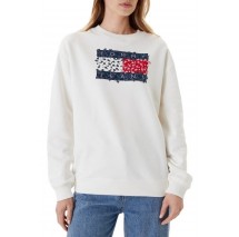 TOMMY JEANS RLX FLORAL FLAG CREW ΦΟΥΤΕΡ ΓΥΝΑΙΚΕΙΟ OFF WHITE