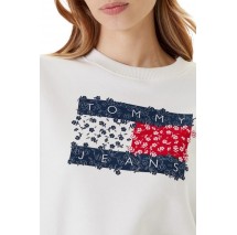 TOMMY JEANS RLX FLORAL FLAG CREW ΦΟΥΤΕΡ ΓΥΝΑΙΚΕΙΟ OFF WHITE