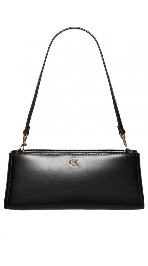 CALVIN KLEIN ELONGATED SHOULDER BAG ΤΣΑΝΤΑ ΓΥΝΑΙΚΕΙΑ BLACK