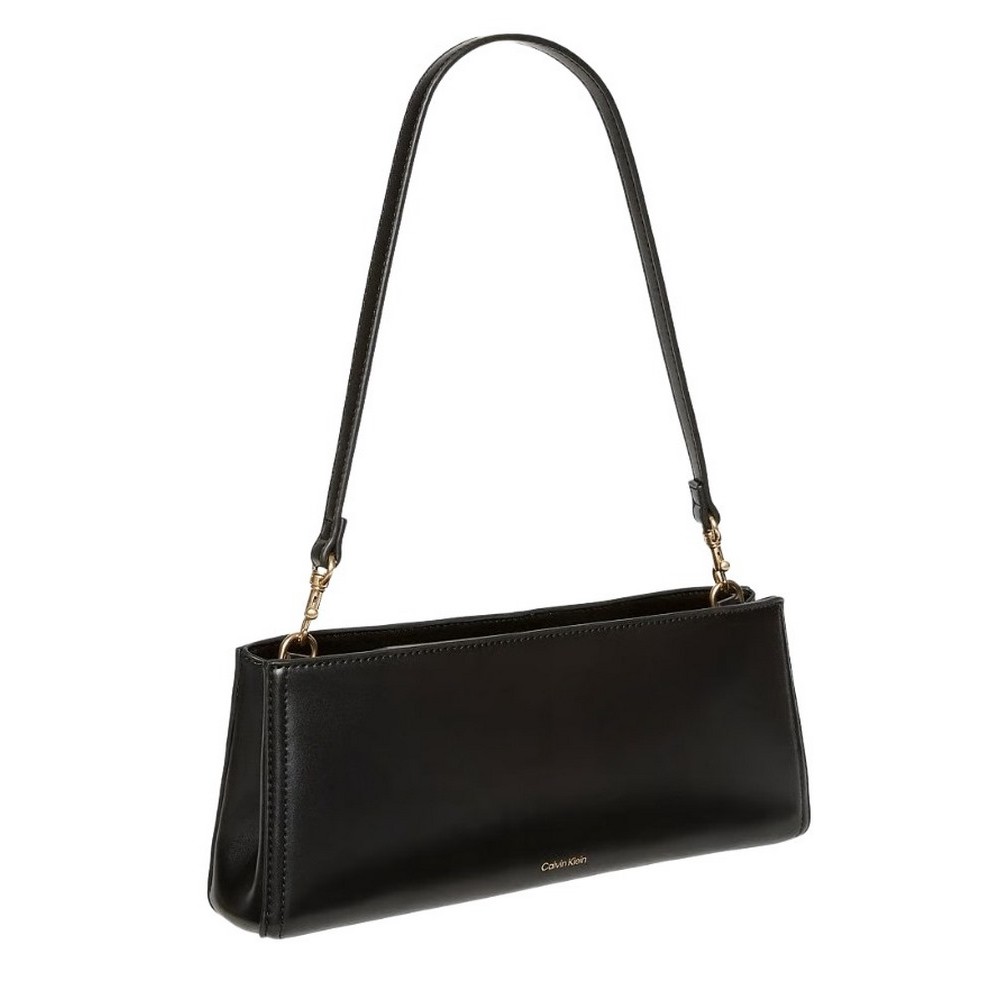 CALVIN KLEIN ELONGATED SHOULDER BAG ΤΣΑΝΤΑ ΓΥΝΑΙΚΕΙΑ BLACK