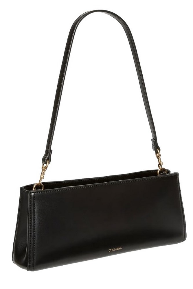 CALVIN KLEIN ELONGATED SHOULDER BAG ΤΣΑΝΤΑ ΓΥΝΑΙΚΕΙΑ BLACK