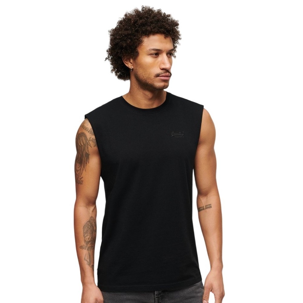 SUPERDRY ESSENTIAL LOGO TANK UB ΜΠΛΟΥΖΑ ΑΝΔΡΙΚΗ BLACK