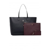 TOMMY HILFIGER ICON TOTE MONO ΤΣΑΝΤΑ ΓΥΝΑΙΚΕΙΑ DARK NAVY