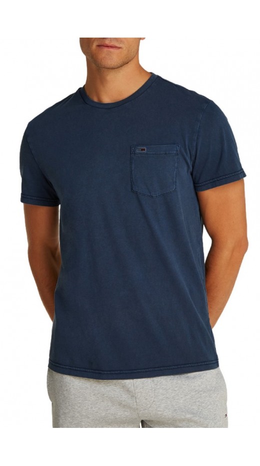 TOMMY JEANS SLIM WASHED POCKET TEE T-SHIRT ΜΠΛΟΥΖΑ ΑΝΔΡΙΚΗ BLUE