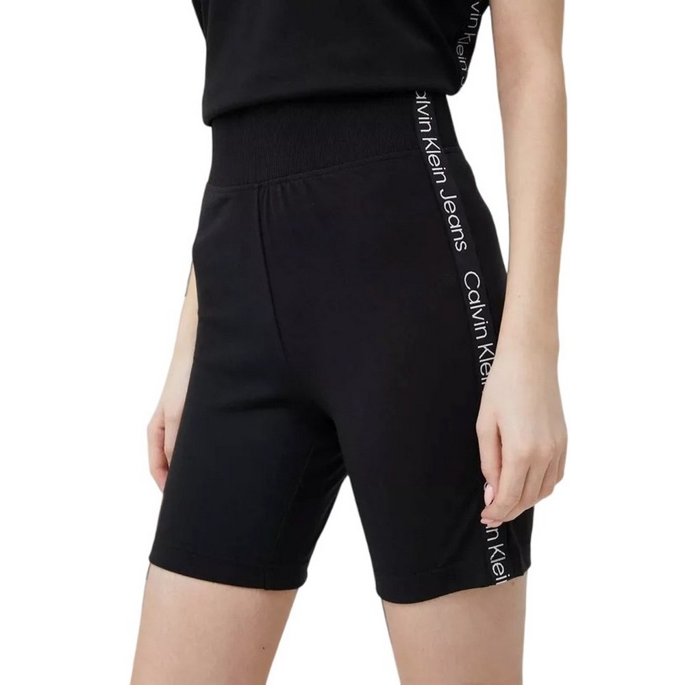 CALVIN KLEIN JEANS LOGO TAPE MILANO CYCLING SHORTS ΚΟΛΑΝ ΓΥΝΑΙΚΕΙΟ BLACK